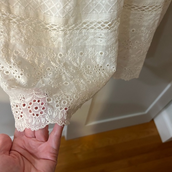 NWT Joie Sheer Beach Coverup, Intricate Details, Porcelain Color, Size Small - Picture 5 of 7